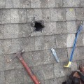 Can a hole in the roof be patched?